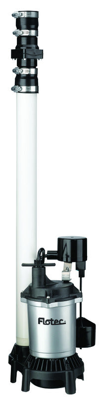 Flotec Easy Sump 1/2 HP 4200 gph Zinc Vertical Float Switch AC Submersible Sump Pump 8 ft