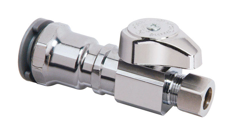 BrassCraft 1/2 in. NPC X 3/8 in. Brass Straight Stop Valve