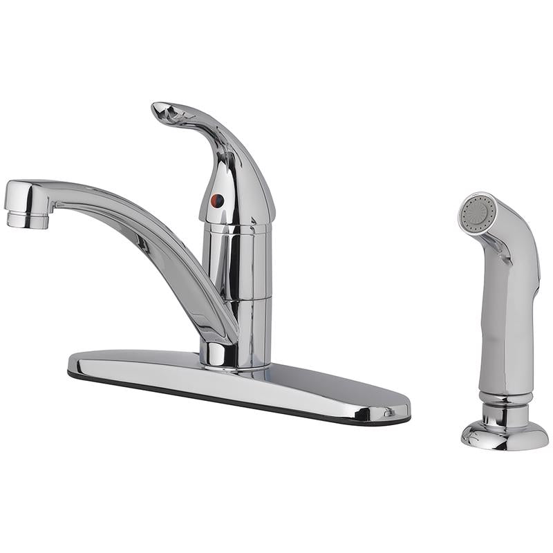 Oakbrook Collection Pacifica One Handle Chrome Kitchen Faucet Side Sprayer Included