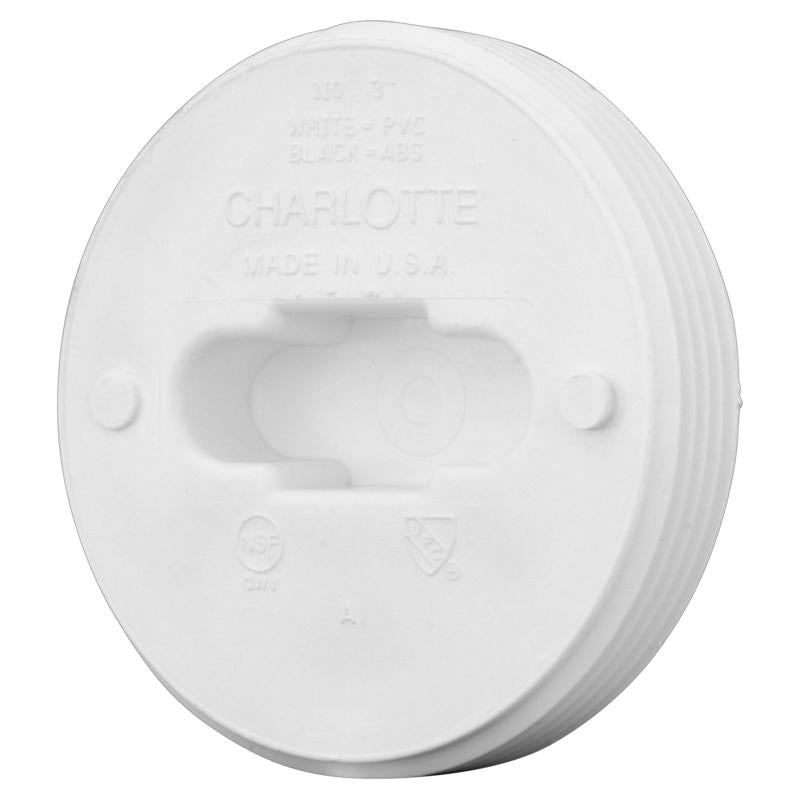Charlotte Pipe Schedule 40 2 in. MPT X 2 in. Hub PVC Clean-Out Plug 1 pk