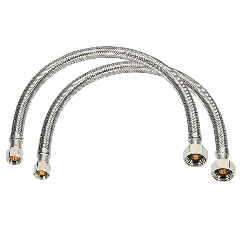 Homewerks 3/8 in. Compression X 1/2 in. FIP 16 in. Braided Stainless Steel Supply Line