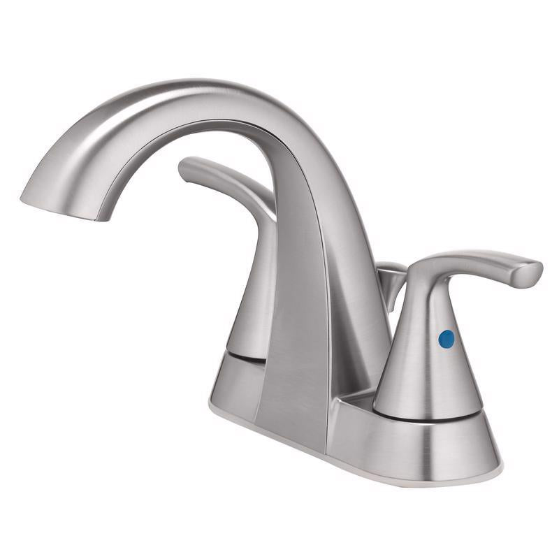 Oakbrook Collection Pacifica Brushed Nickel Transitional Two-Handle Bathroom Sink Faucet 4 in.