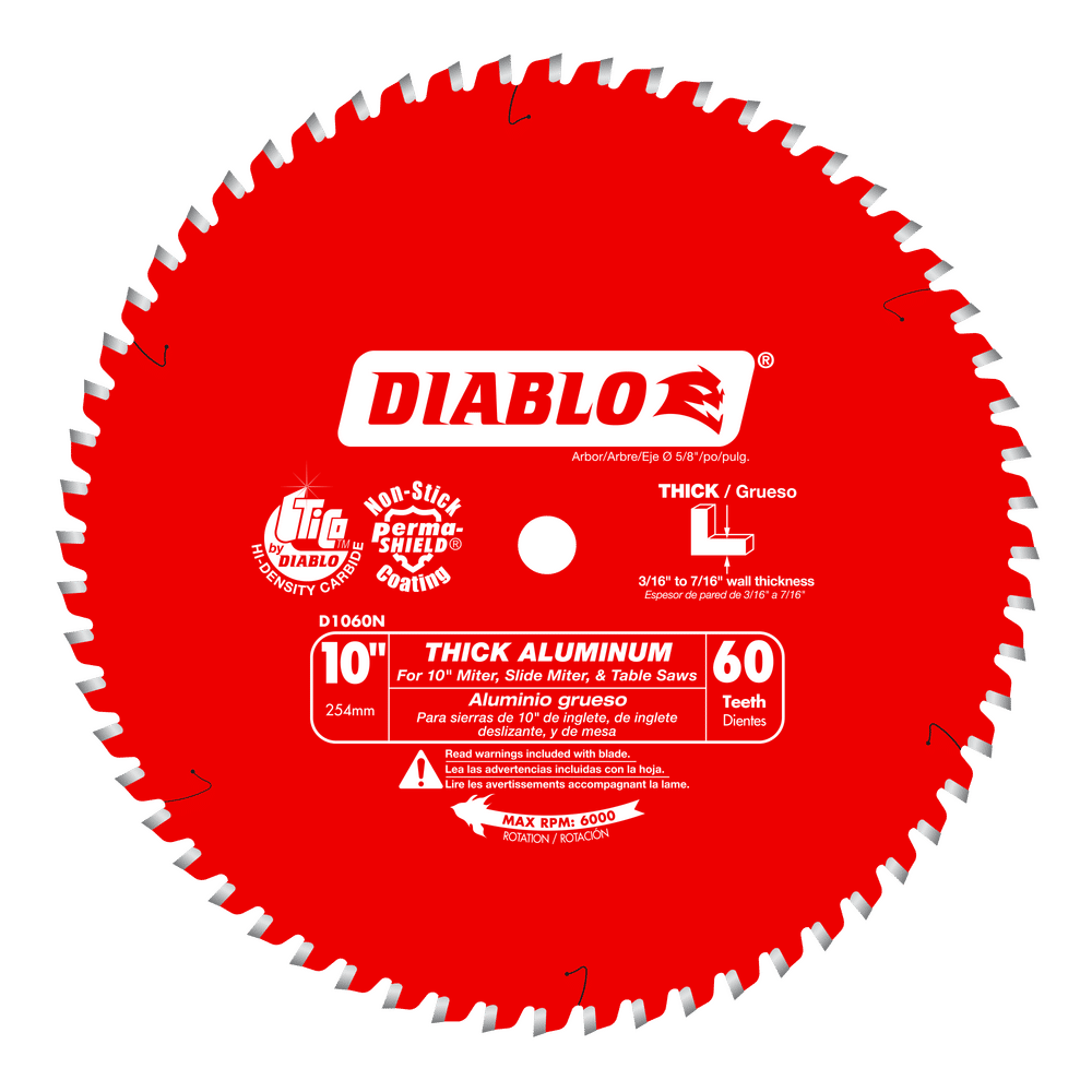 Diablo 10 in. D X 5/8 in. TiCo Hi-Density Carbide Circular Saw Blade 60 teeth 1 pk