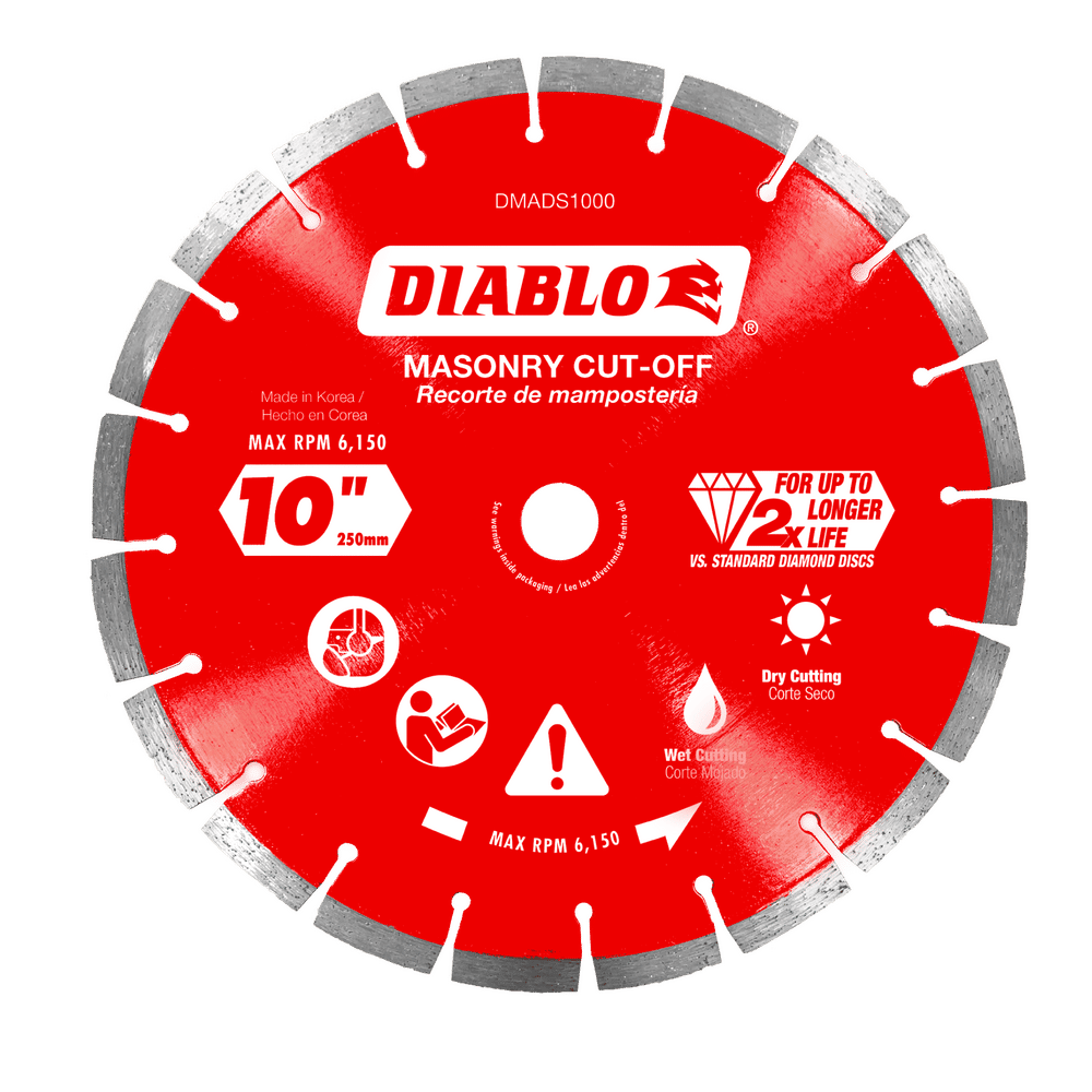 Diablo 10 in. D X 7/8 in. X .094 in. thick Diamond Segmented Masonry Cut-Off Disc 1 pk