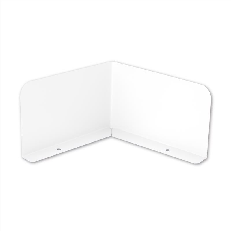 Amerimax 3 in. H X 0.5 in. W X 9 in. L White Aluminum K Gusher Guard