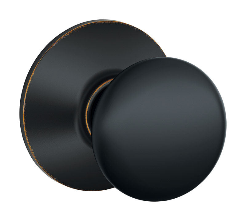Schlage Plymouth Classic Aged Bronze Passage Door Knob