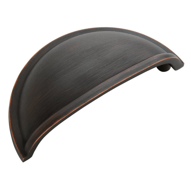 Amerock Cup Pull Collection Traditional Cup Cabinet Cup Pull 3 in. Oil Rubbed Bronze Brown 1 pk