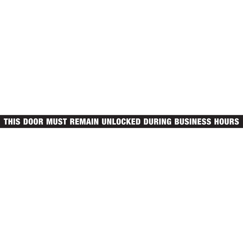 HILLMAN English Black Notice Decal 1.5 in. H X 28 in. W