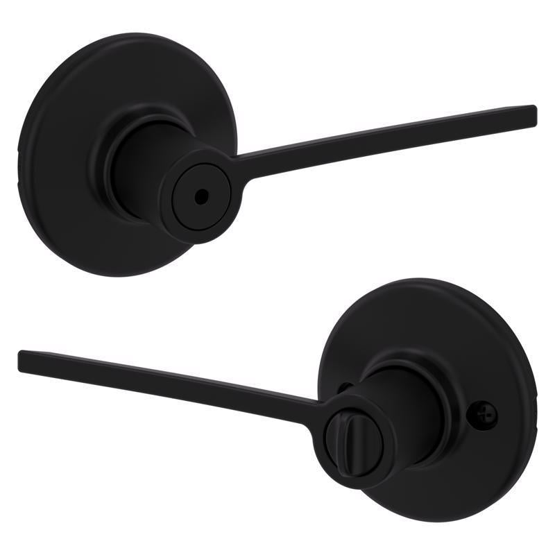 Kwikset Ladera Matte Black Privacy Lever