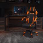 Flash Furniture X40 Black/Orange Faux Leather Swivel Chair