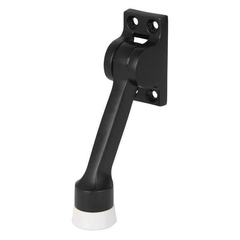 Brinks Commercial Steel Matte Brass/Black Kick-Down Door Holder Mounts to door 1 in.