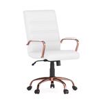 Flash Furniture White Leather Office Chair