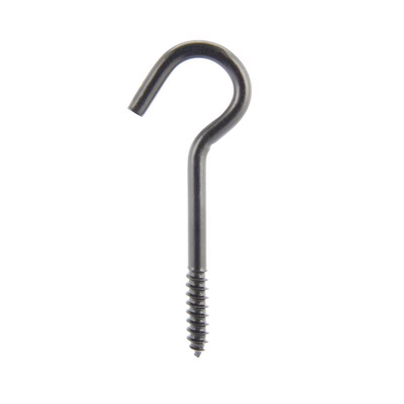 Wright Medium Matte Black Steel 5 in. L Ceiling Hook 100 lb 1 pk