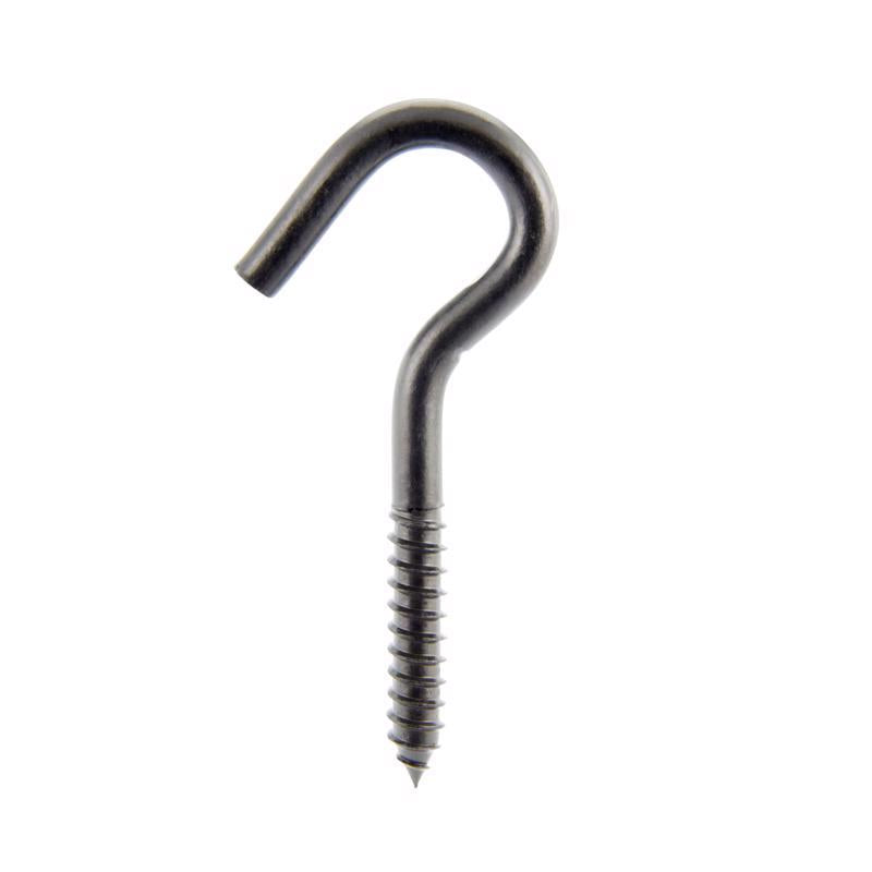Wright Medium Matte Black Steel 4-13/16 in. L Ceiling Hook 200 lb 1 pk