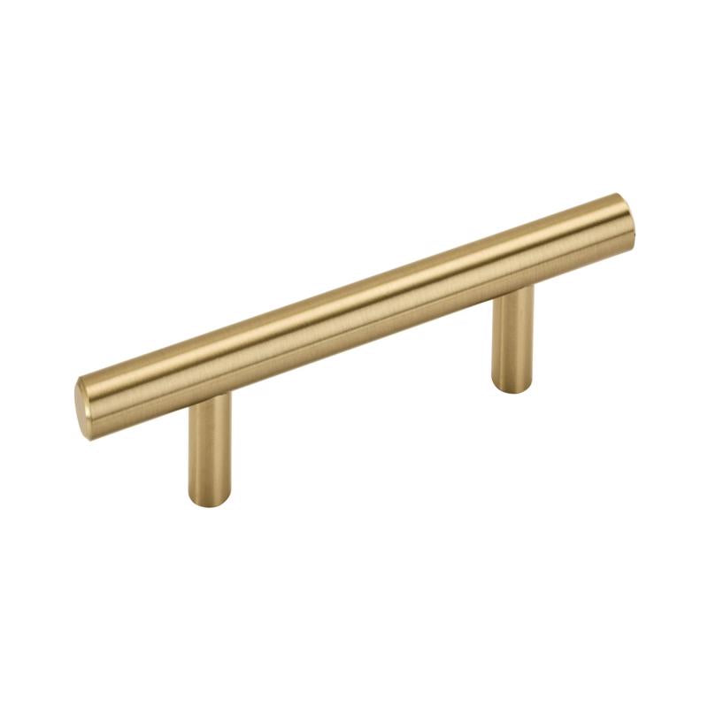 Amerock Contemporary Bar Cabinet Pull 3 in. Champagne Bronze Gold 5 pk