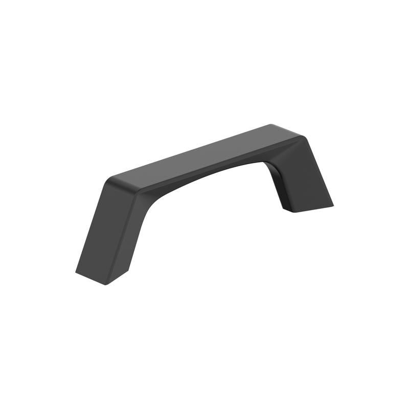 Amerock Everyday Transitional Arch Cabinet Pull 3 in. Matte Black Black 6 pk