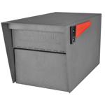Mail Boss Mail Manager Street Safe Galvanized Steel Post Mount Granite Locking Mailbox