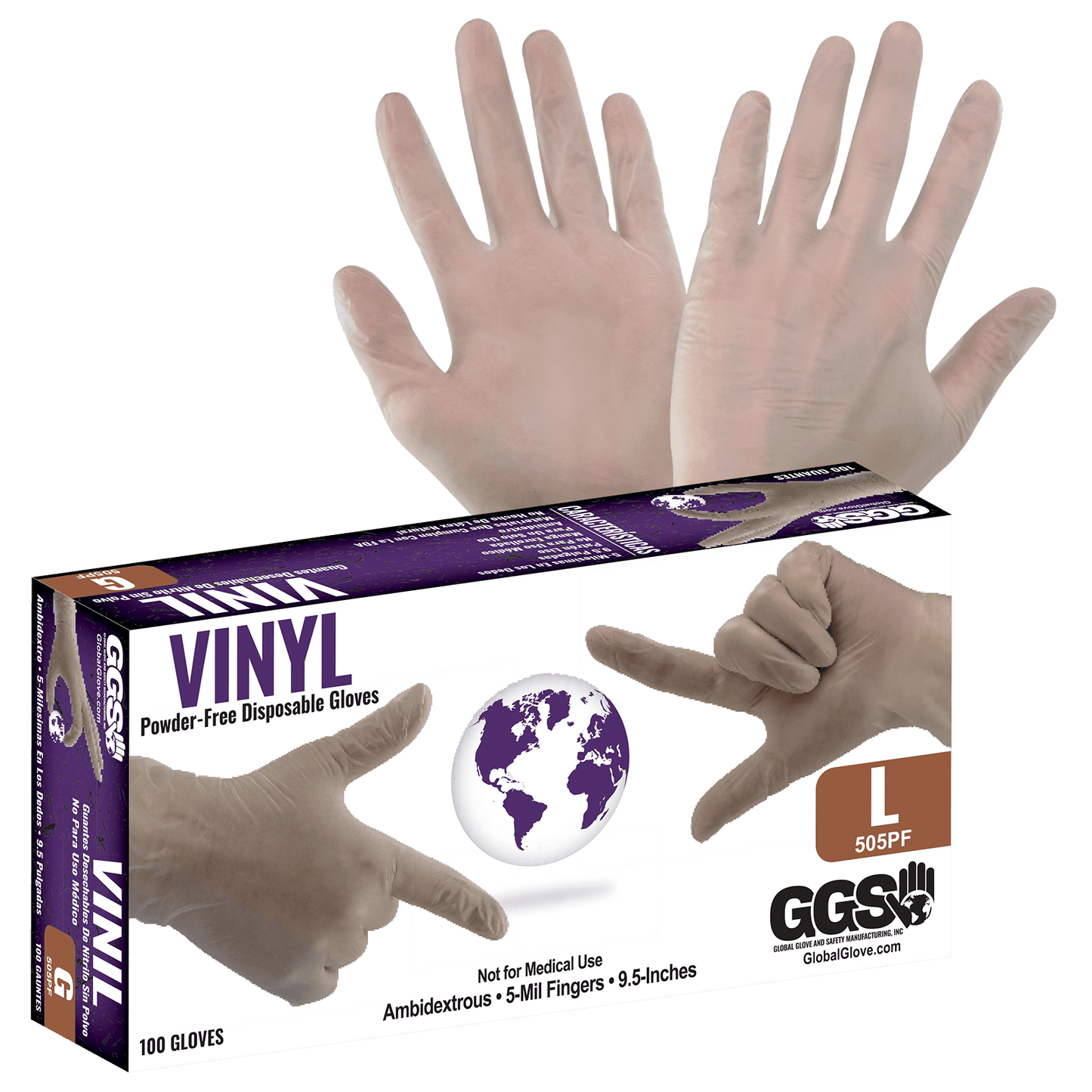 Vinyl PF Gloves 505PF