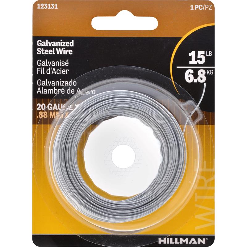 HILLMAN 75 ft. L Galvanized Steel 20 Ga. Hobby Wire