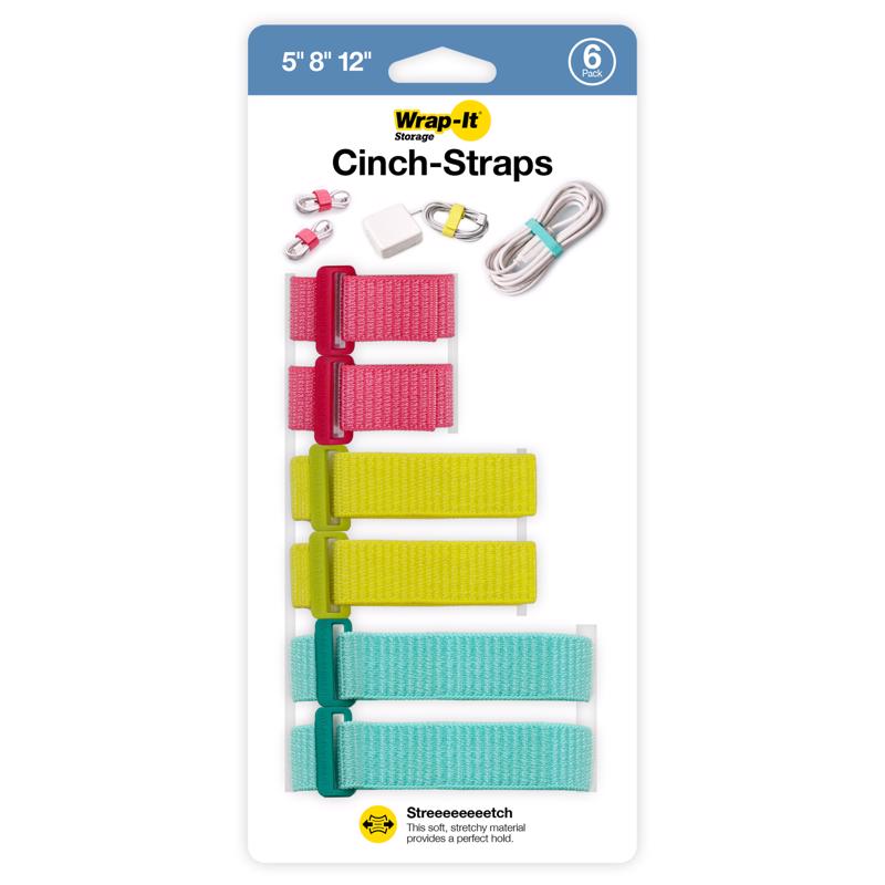 Wrap-It 0.5 in. L Assorted Nylon Cinch Strap