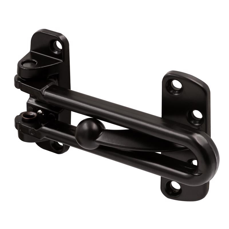 Prime-Line 2.5 in. H X 3.88 in. L Black Metal Door Guard