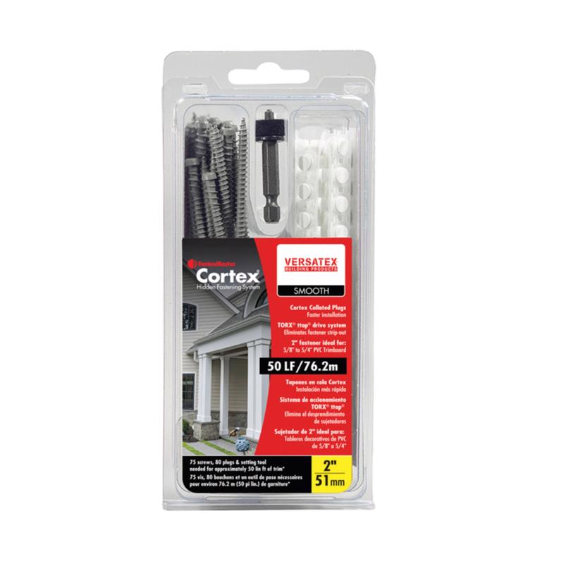 FastenMaster Cortex No. 8 x 2 in. L White Torx Ttap Trim Head Collated Composite Deck Screws 1