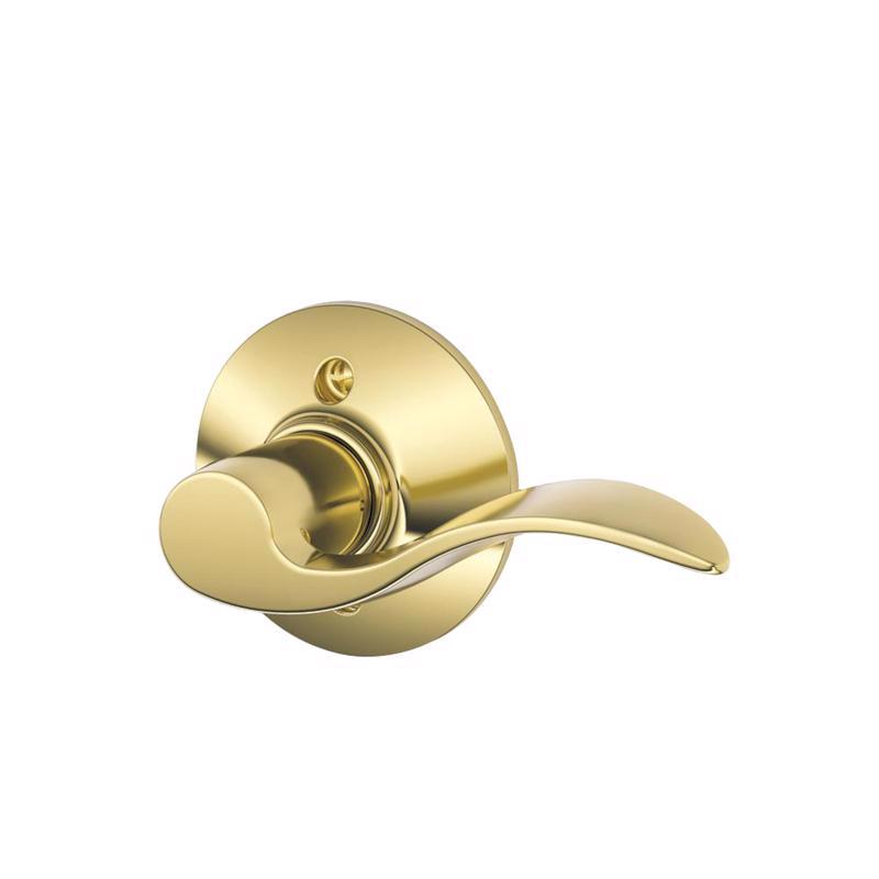 Schlage Accent Traditional Bright Brass Dummy Lever