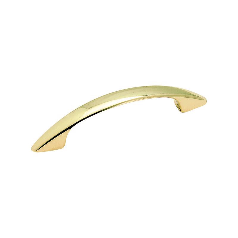 Amerock Contemporary Arch Cabinet Pull 3 in. Polished Brass Gold 1 pk