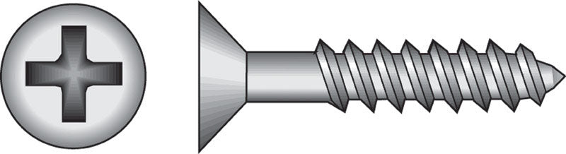HILLMAN No. 10 X 2-1/2 in. L Phillips Black Phosphate Twin Thread Cabinet Screws 1 pk