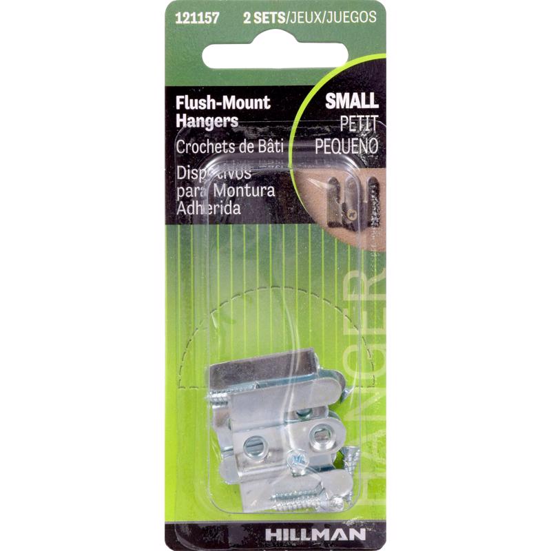 HILLMAN Zinc Silver Flush-Mount Picture Hanger 2 pk