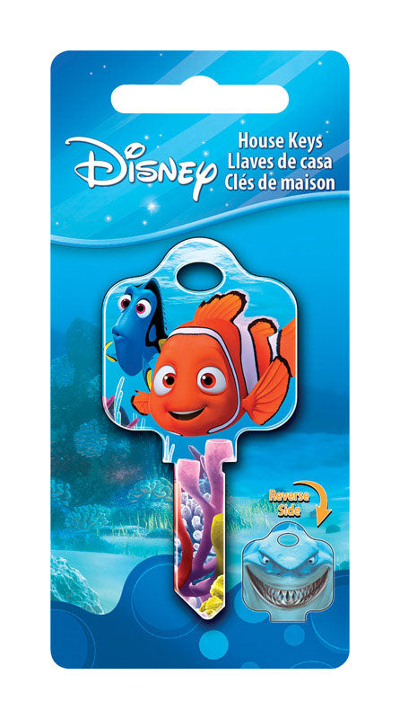 HILLMAN Disney Nemo House Key Blank 68 Double For Schlage Locks Multicolored