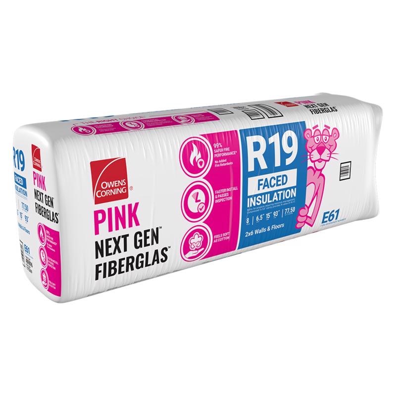 Owens Corning 15 in. W X 93 in. L X 6.5 in. R-19 Kraft Faced Fiberglass Insulation Batt 77.5 sq ft
