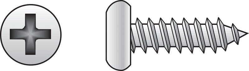 HILLMAN No. 12 Ga. X 3/4 in. L Phillips Pan Head Sheet Metal Screws 100 pk