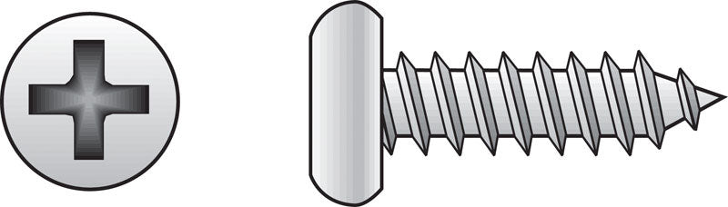 HILLMAN No. 12 Ga. X 1-1/4 in. L Phillips Pan Head Sheet Metal Screws 100 pk