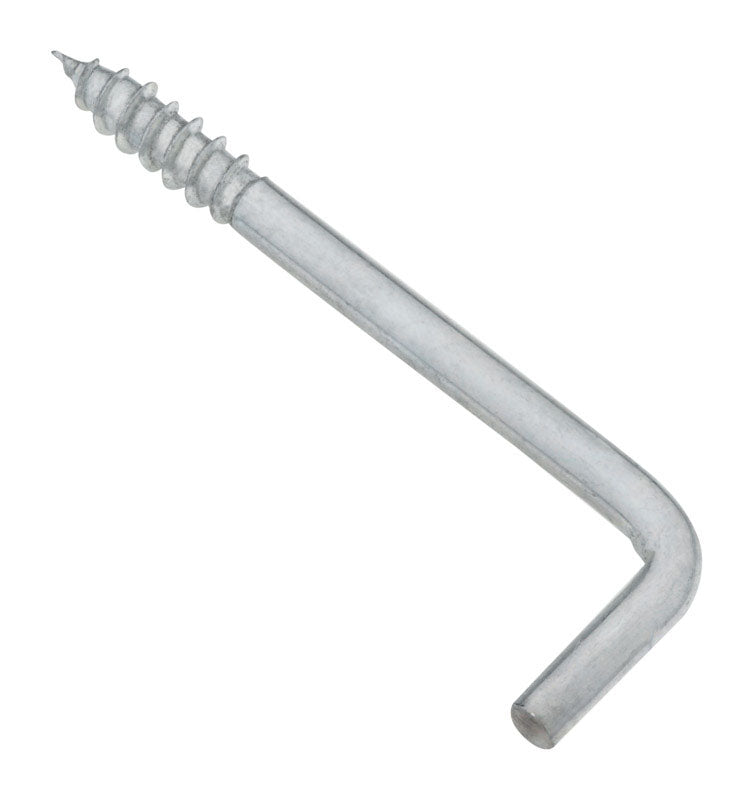 National Hardware Large Zinc-Plated Silver Steel 3-1/16 in. L Square Bend Hook 1 pk