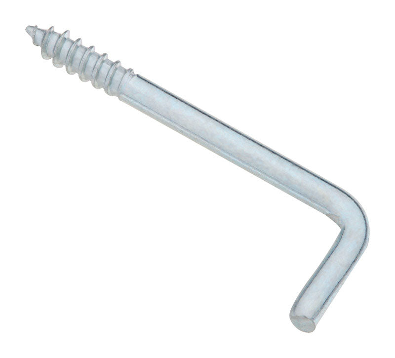 National Hardware Small Zinc-Plated Silver Steel 1-13/16 in. L Square Bend Hook 1 pk