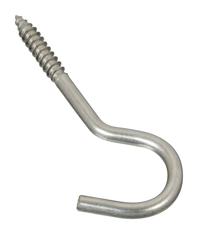 National Hardware Large Silver Stainless Steel 4-1/4 in. L Screw Hook 50 lb 1 pk