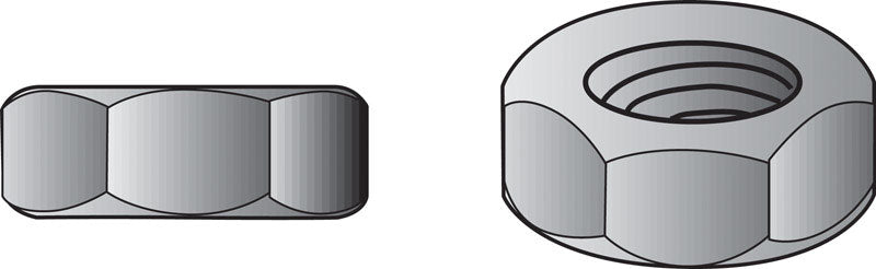 Hillman 7/16 in. Zinc-Plated Steel USS Hex Nut 352 pk