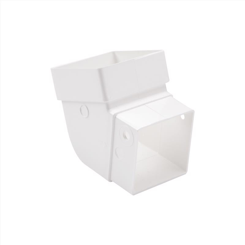 Amerimax 3.88 in. H X 3.63 in. W X 3.63 in. L White Vinyl U Downspout Elbow