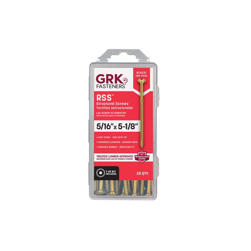 GRK Fasteners 5/16 in. X 5-1/8 in. L Star Hex Head W-Cut Structural Screws