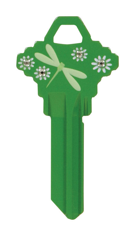 HILLMAN DIVA Dragonfly House/Office Universal Key Blank Single Green