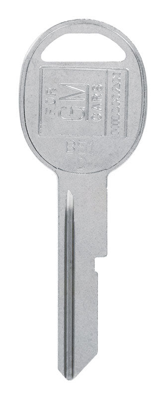 HILLMAN Traditional Key Automotive Key Blank Single For GM Silver