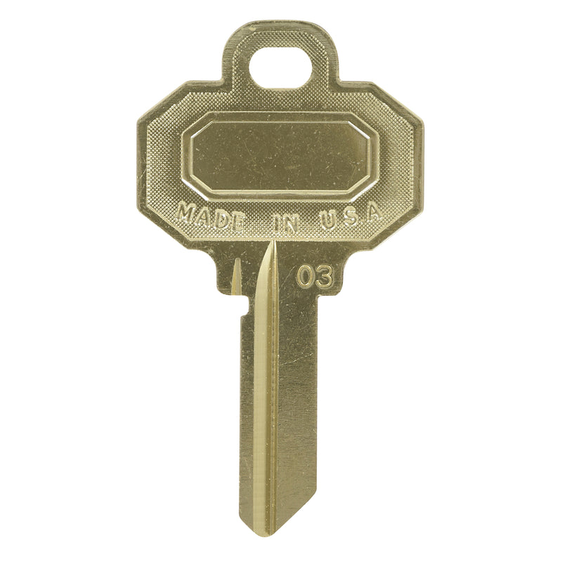 HILLMAN Baldwin House/Office Universal Key Blank Single Gold