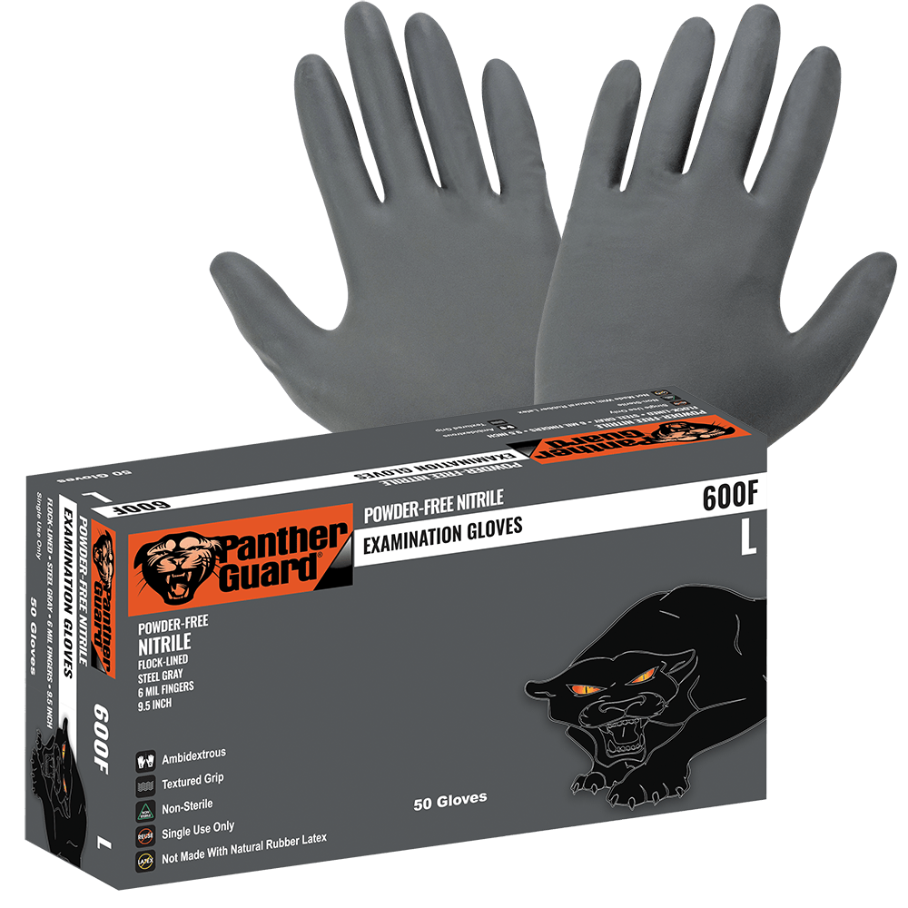 Flock-lined Nitrile Gloves 600F