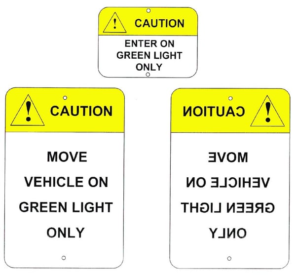 Tri-Lite Loading Dock Safety Signs
