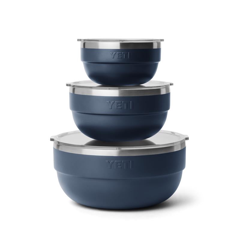 YETI Rambler 3 pc Stainless Steel Navy Standard Bowl Set 3 pc