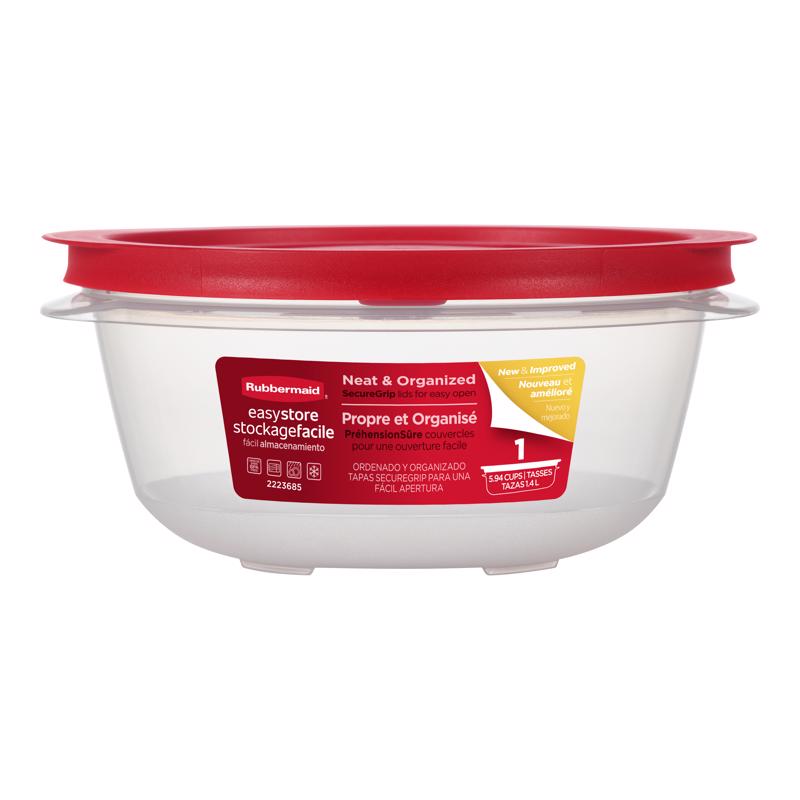 Rubbermaid Easy Store 5.94 cups Clear Food Container and Lid 1 pk