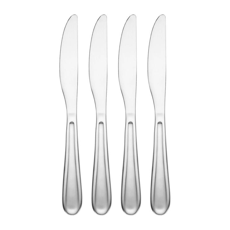 Cambridge Malibu Silver Stainless Steel Flatware Dinner Knife Set 4 pc