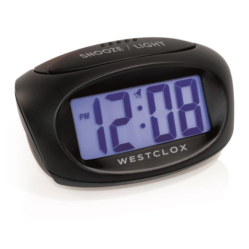 Westclox 1 in. Black Alarm Clock Digital
