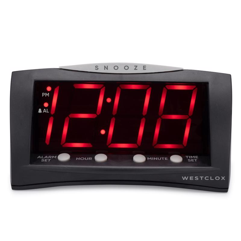 Westclox 3 in. Black Alarm Clock Digital